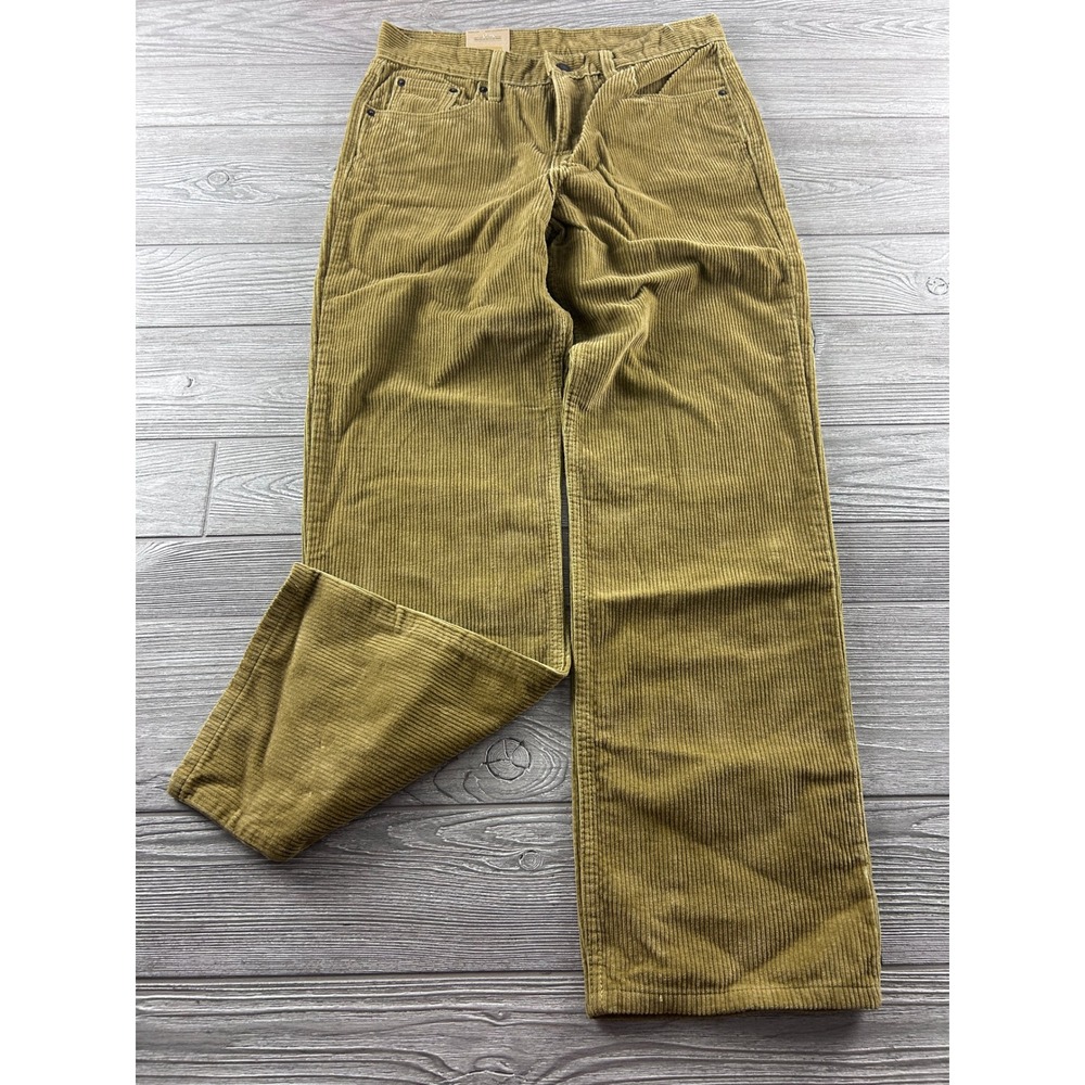 Levis Low Pro Corduroy Pants Khaki Tan Straight Leg Mid Rise 29x30 NWT